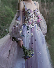 Unique fairy tail Occasion dress , prom dress ,dreamy Wedding Dress ,Beach wedding dress    S2705
