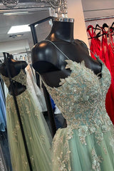 V Neck Straps Beaded Appliques Keyhole Long Prom Dress with Slit       S3204