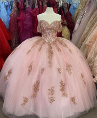 Pink Ball Gown Long Prom Dress      S1158