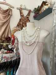 Light pink strapless satin fitted short dress, ball gown R6292