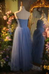 Purple strapless fitted waist dreamy fairy ball gown R7266