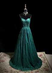 Green strapless fitted waist long sexy and elegant ball gown R8677