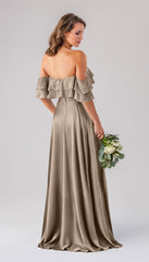 Kennedy Blue Allison Luxe Satin Bridesmaid Dress