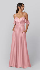 Kennedy Blue Emily Luxe Satin Bridesmaid Dress