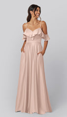 Kennedy Blue Emily Luxe Satin Bridesmaid Dress
