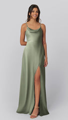 Kennedy Blue Felicity Luxe Satin Bridesmaid Dress