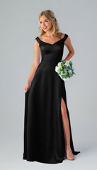 Kennedy Blue Haley Luxe Satin Bridesmaid Dress