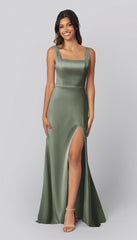 Kennedy Blue Jay Luxe Satin Bridesmaid Dress
