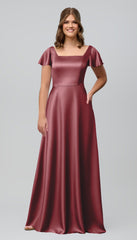 Kennedy Blue Kelly Luxe Satin Bridesmaid Dress
