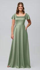 Kennedy Blue Kelly Luxe Satin Bridesmaid Dress
