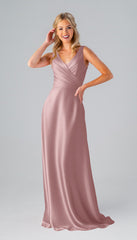 Kennedy Blue Kristen Luxe Satin Bridesmaid Dress