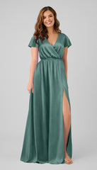 Kennedy Blue Kyra Luxe Satin Bridesmaid Dress