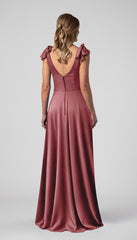 Kennedy Blue Leah Luxe Satin Bridesmaid Dress