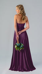 Kennedy Blue Lisa Luxe Satin Bridesmaid Dress