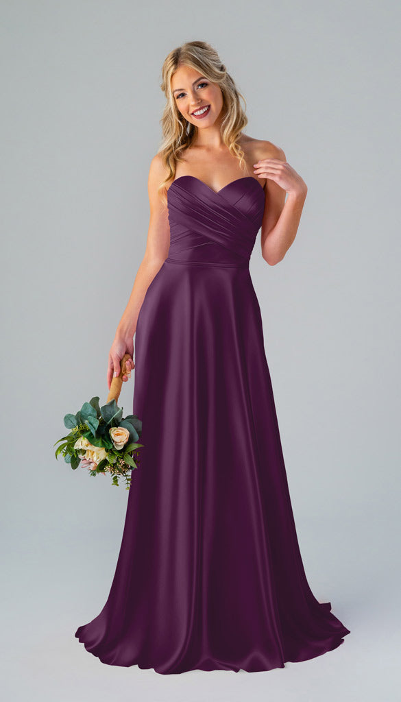 Kennedy Blue Lisa Luxe Satin Bridesmaid Dress