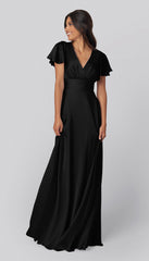 Kennedy Blue Luca Luxe Satin Bridesmaid Dress