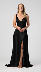 Kennedy Blue Meg Luxe Satin Bridesmaid Dress
