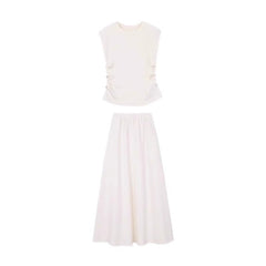 A complete set of fashionable sleeveless tops, long skirts, casual suits and skirts R0498