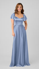 Kennedy Blue Oakley Luxe Satin Bridesmaid Dress