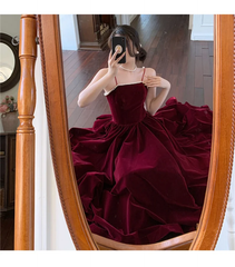 Red Spaghetti Straps Dress Women Prom Dress       S1940