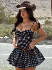 Black suspenders waist slim long skirt homecoming dress R3846